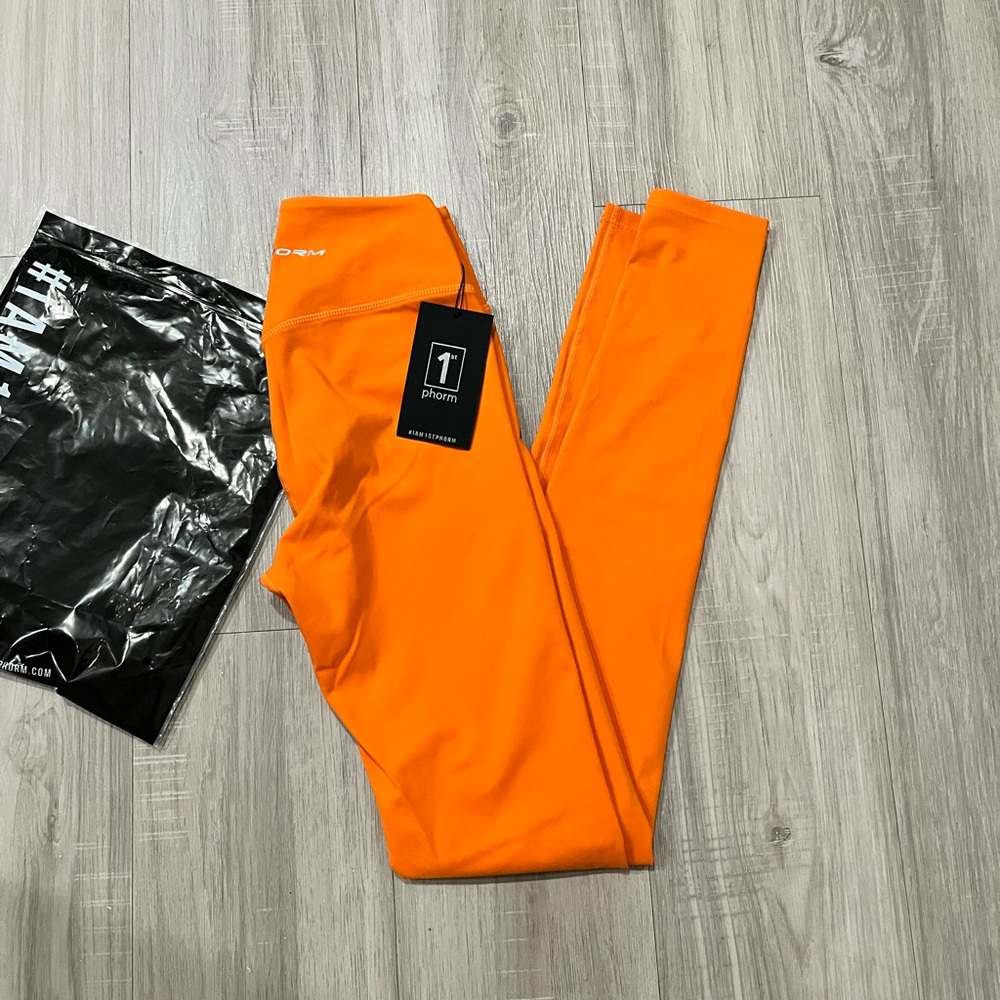 1st Phorm Women's High-Rise Orange Leggings